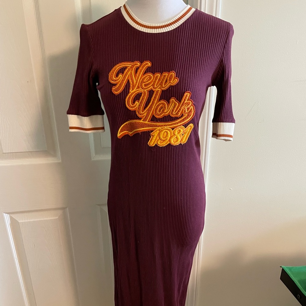 Unique Zara fitted ribbed midi dress